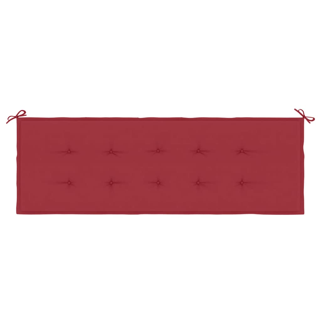 Garden bench cushion, wine red, 150x50x4cm, fabric