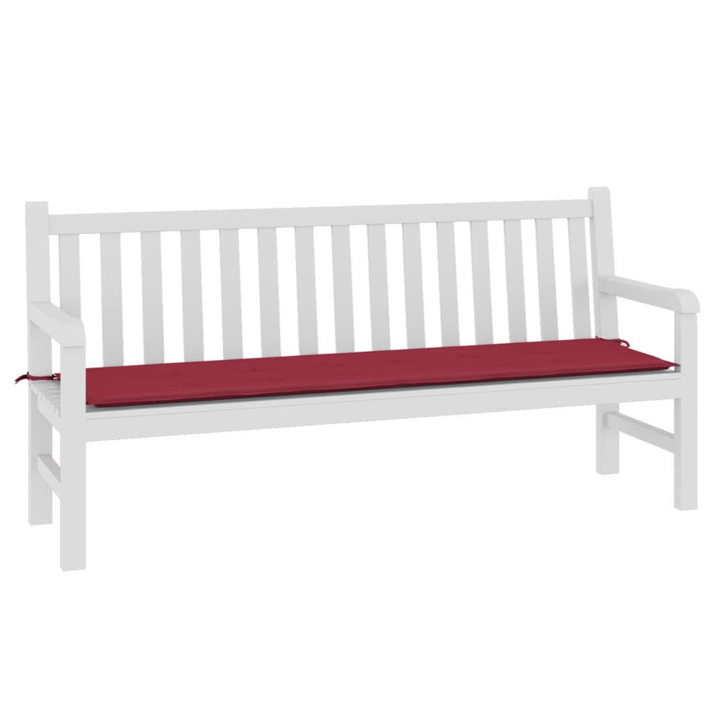 Garden bench cushion, wine red, 180x50x3cm, fabric