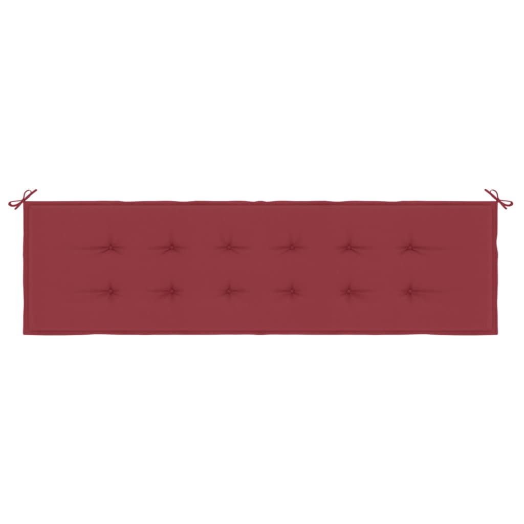 Garden bench cushion, wine red, 180x50x3cm, fabric