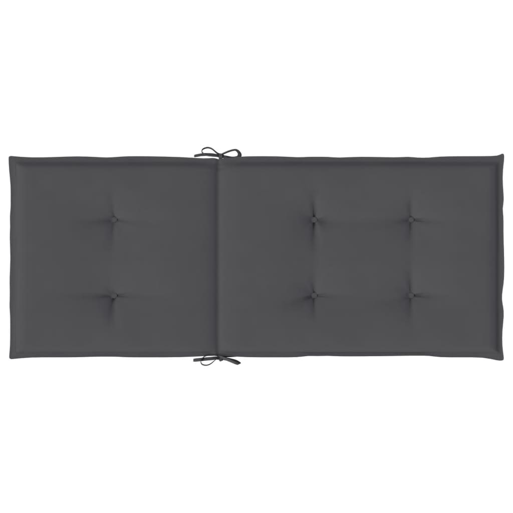 Sodo kėdės pagalvėlės, 6vnt., antracito, 120x50x3cm, audinys