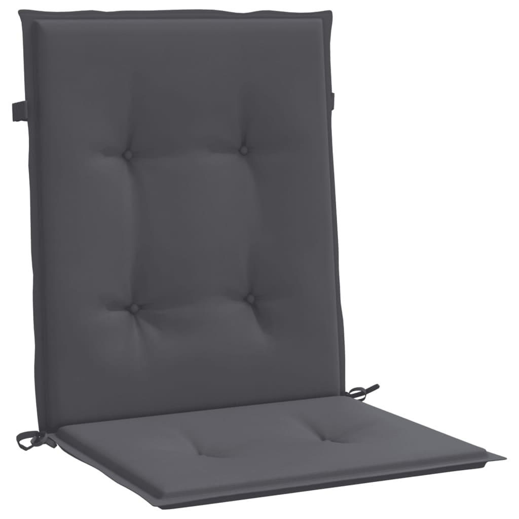 Garden chair cushions, 6 pcs., anthracite, fabric