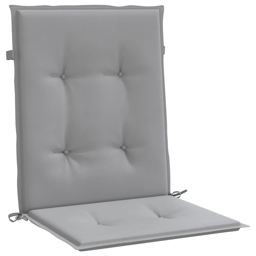 Garden chair cushions, 6 pcs., grey, fabric