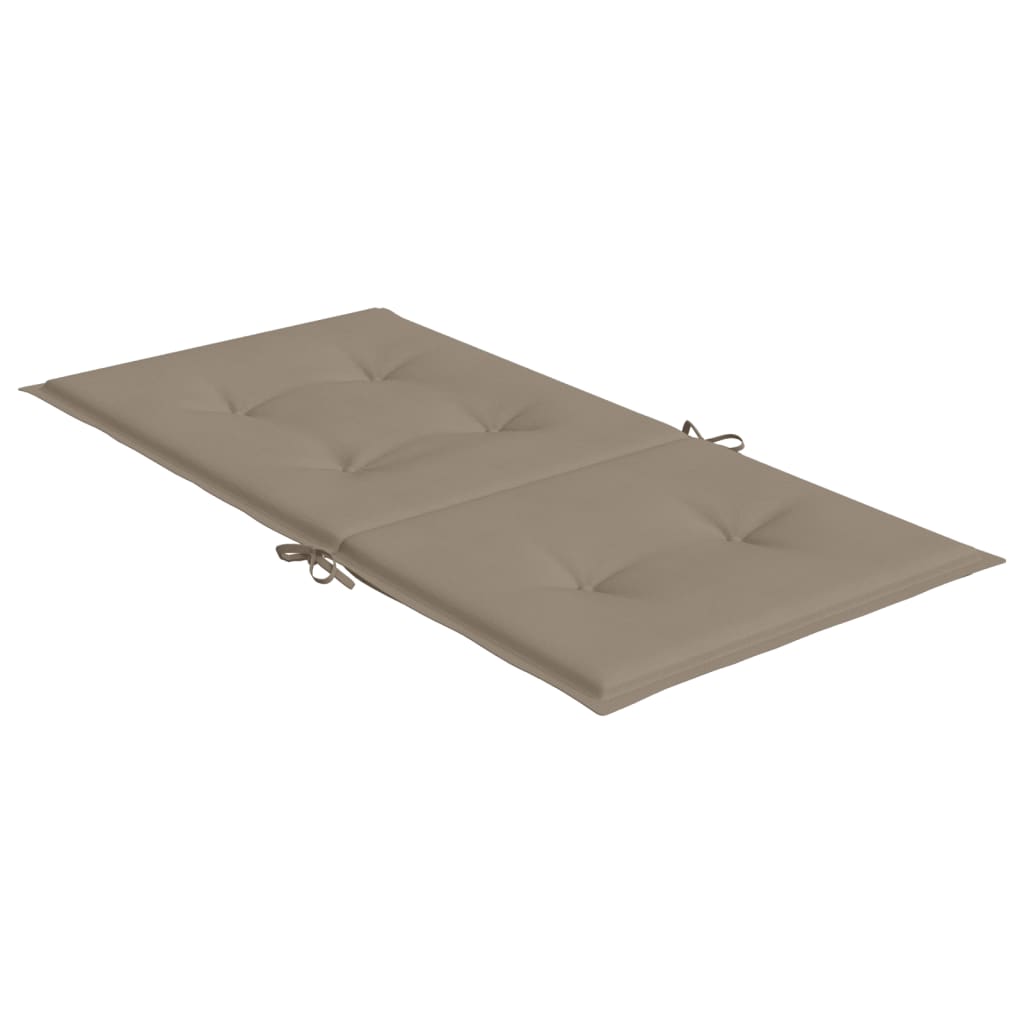 Garden chair cushions, 6 pcs, taupe, 100x50x3 cm, fabric