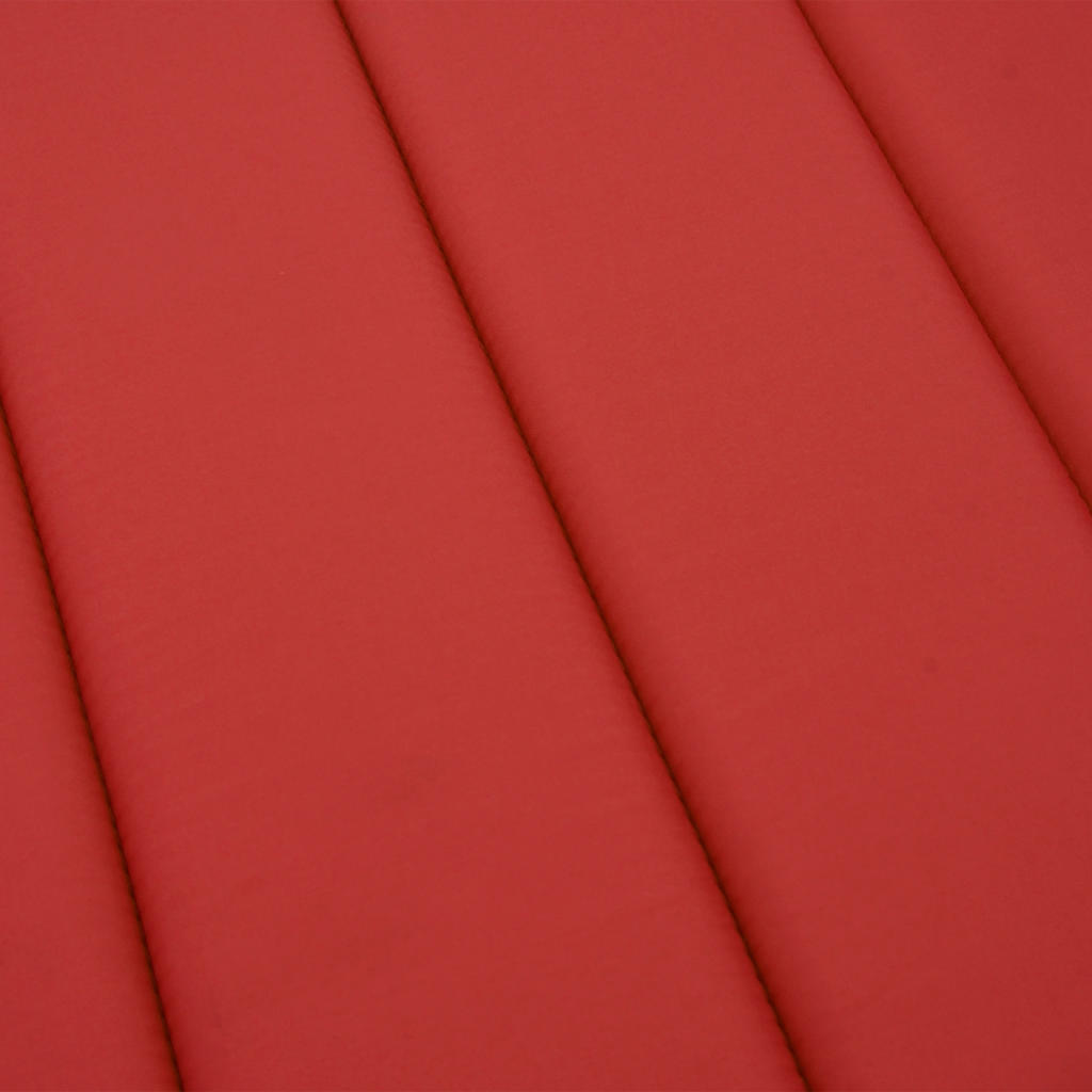 Sun lounger cushion, red, 186x58x4cm, fabric