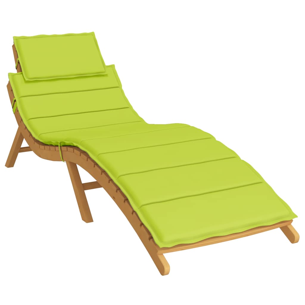 Sun lounger cushion, bright green, 186x58x4cm, fabric