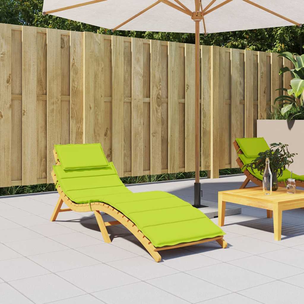 Sun lounger cushion, bright green, 186x58x4cm, fabric
