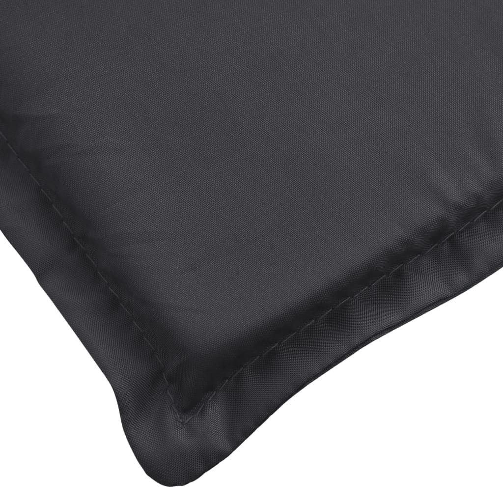 Sun lounger cushion, black, 200x50x3cm, fabric