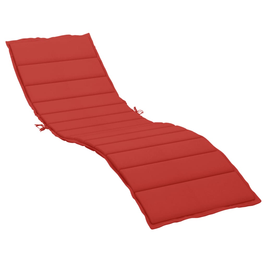 Sun lounger cushion, red, 200x60x3cm, fabric