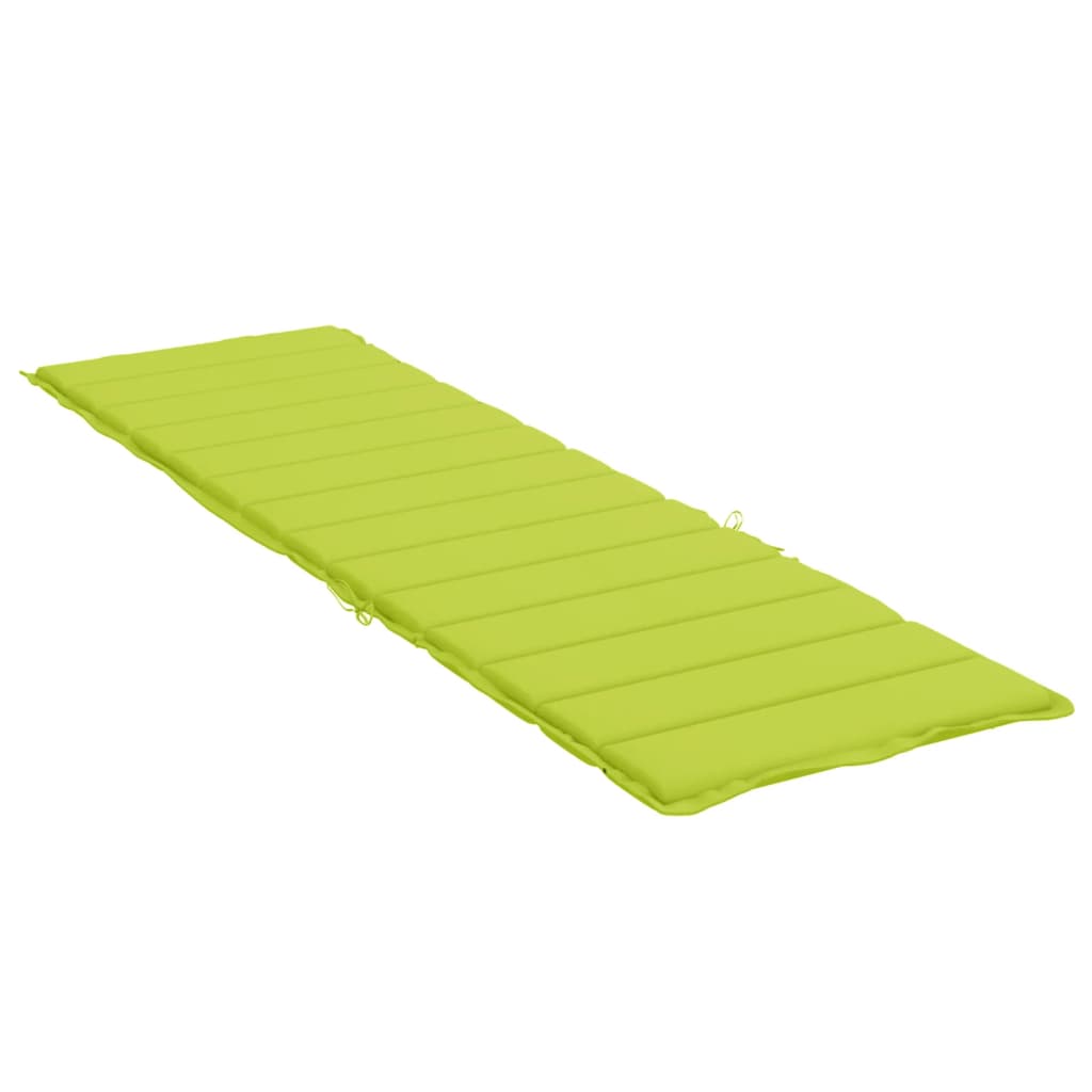 Sun lounger mattress, bright green, 200x60x3cm, fabric