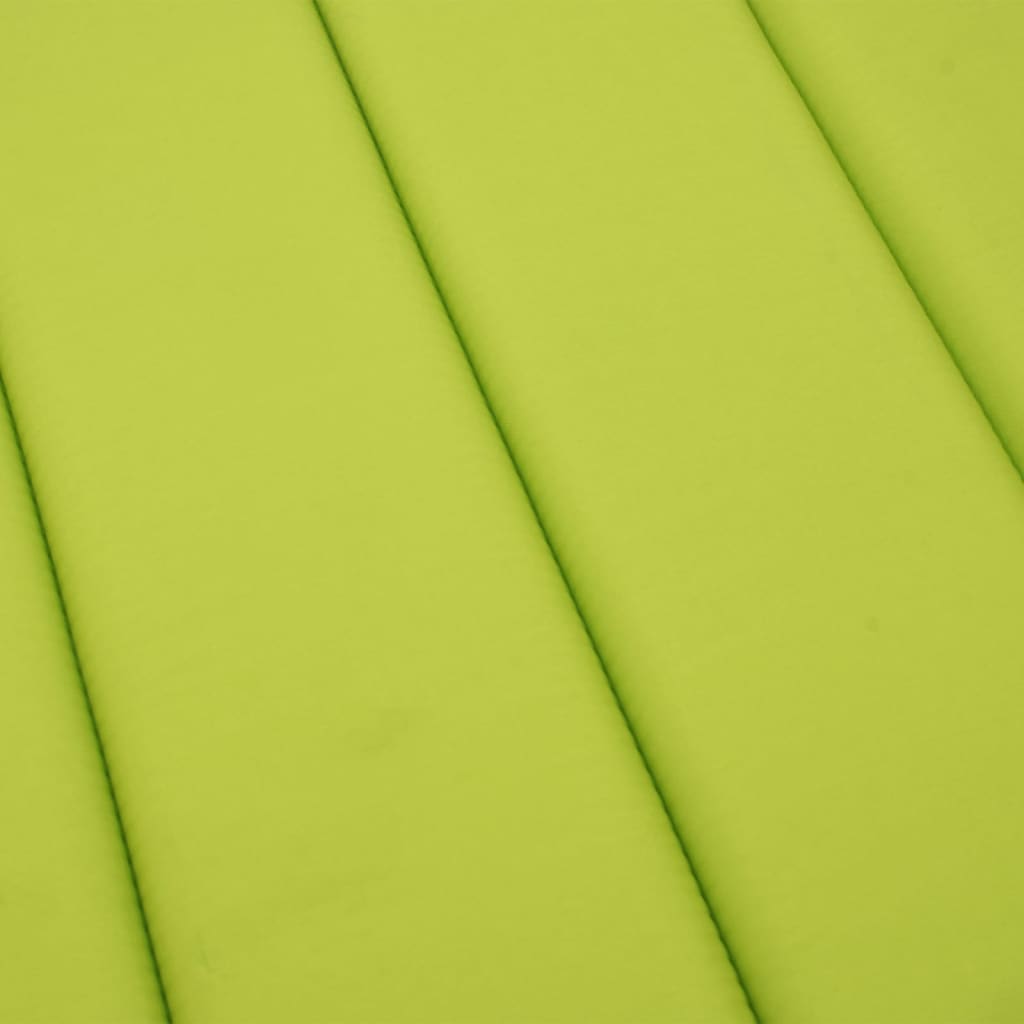 Sun lounger mattress, bright green, 200x60x3cm, fabric