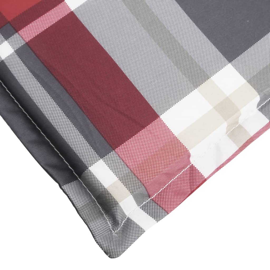 Sun lounger cushion, 200x60x3cm, fabric, checked