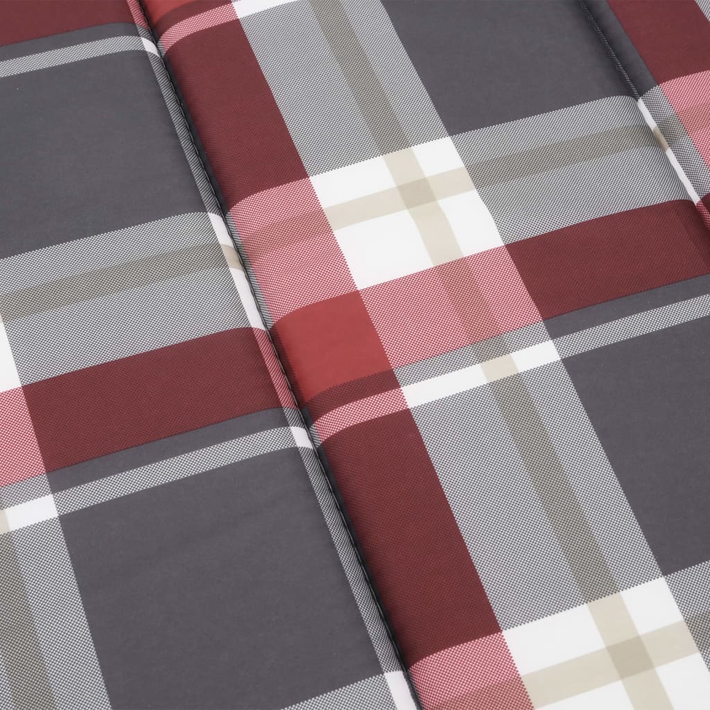 Sun lounger cushion, 200x60x3cm, fabric, checked