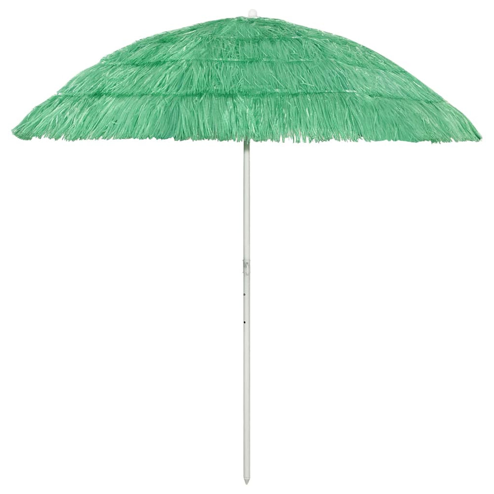 Paplūdimio skėtis, žalios spalvos, 240cm, havajietiško dizaino