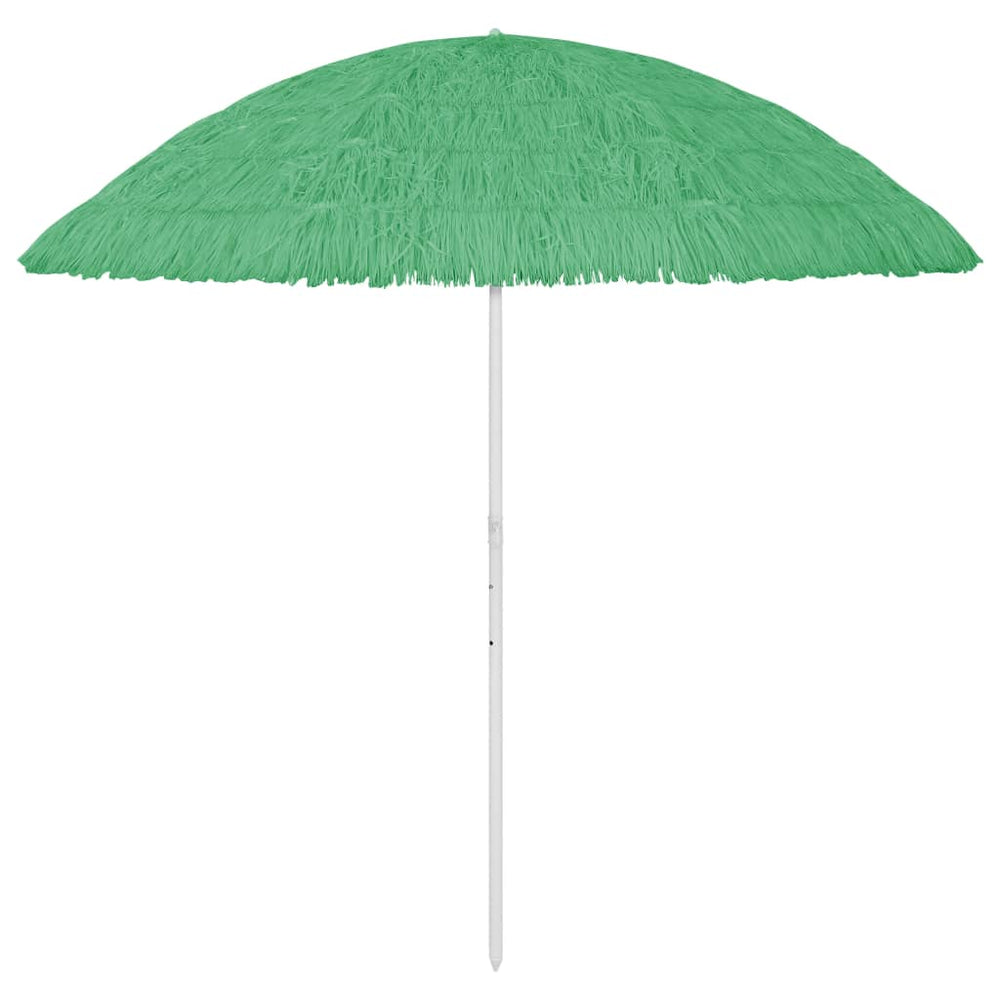Paplūdimio skėtis, žalios spalvos, 300cm, havajietiško dizaino