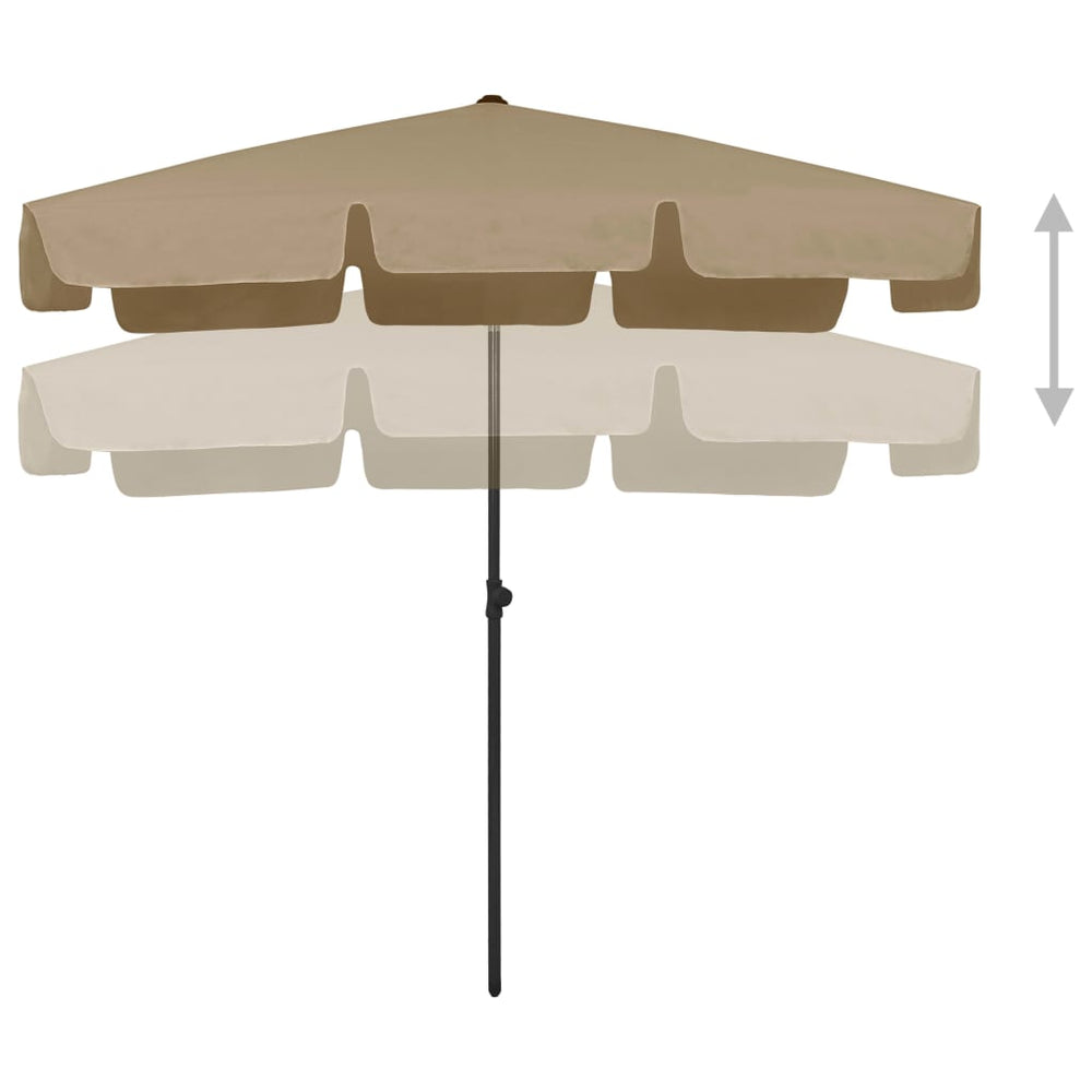 Paplūdimio skėtis CHARLES, taupe, 200x125cm