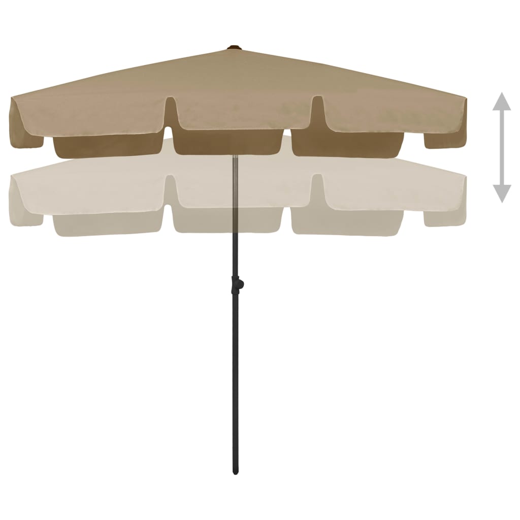 Paplūdimio skėtis CHARLES, taupe, 200x125cm