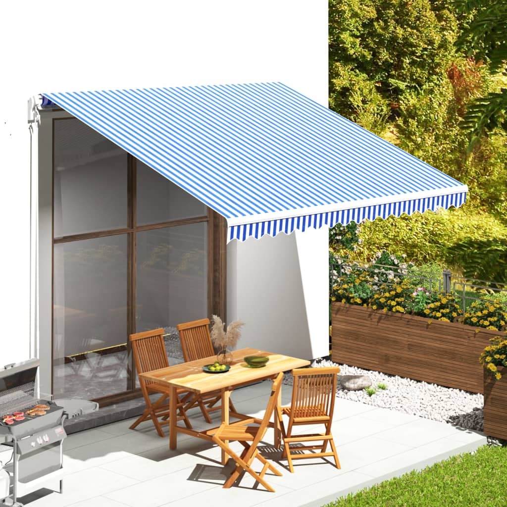 Marķīzes rezerves audums, zili-baltā krāsā, 4x3,5m