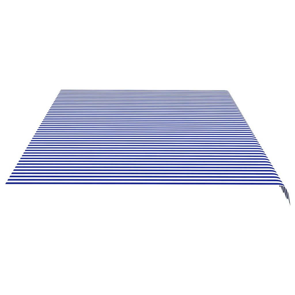 Markīzes maināmais audums, zils/balts, 6x3,5m