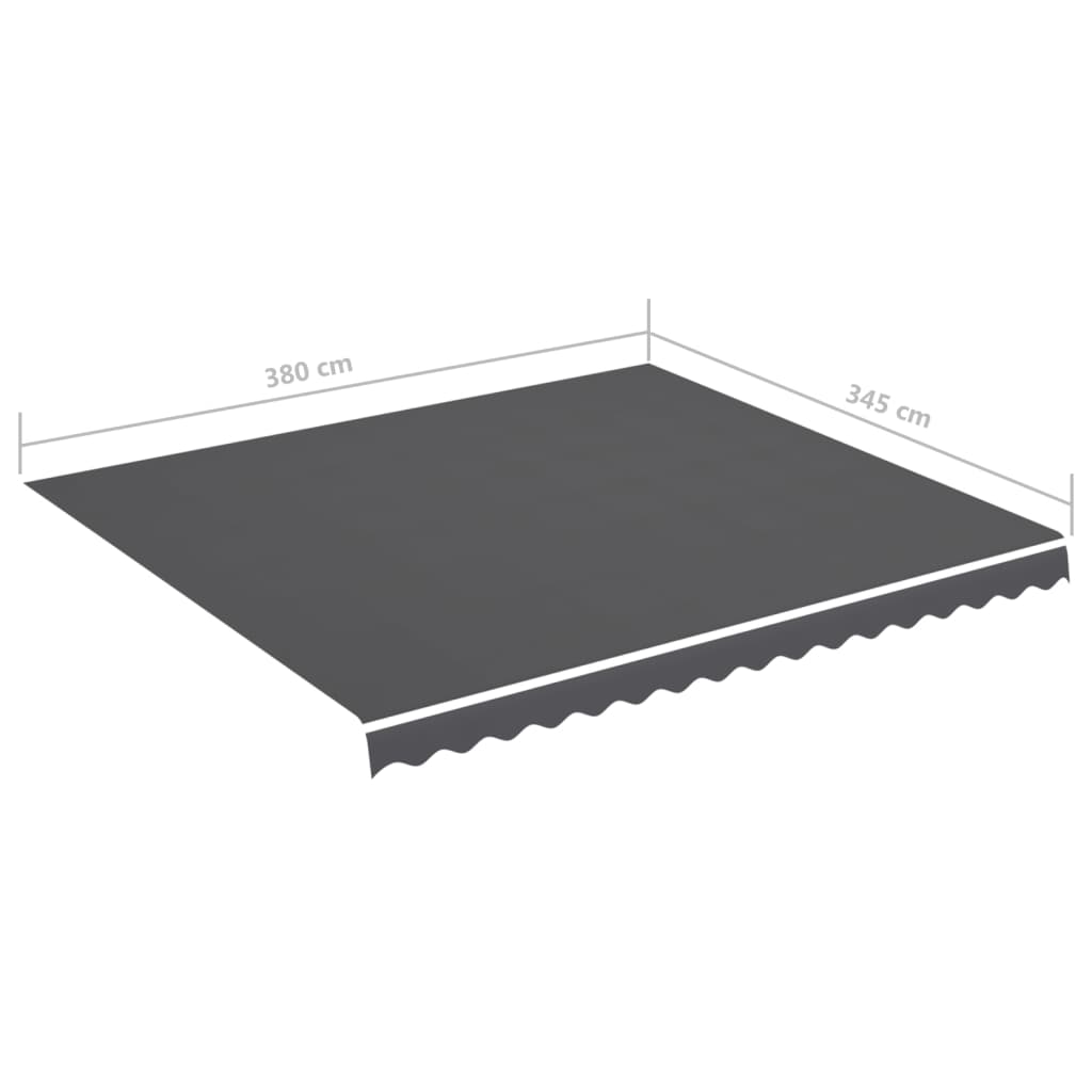 Replacement awning fabric, anthracite, 4x3.5m