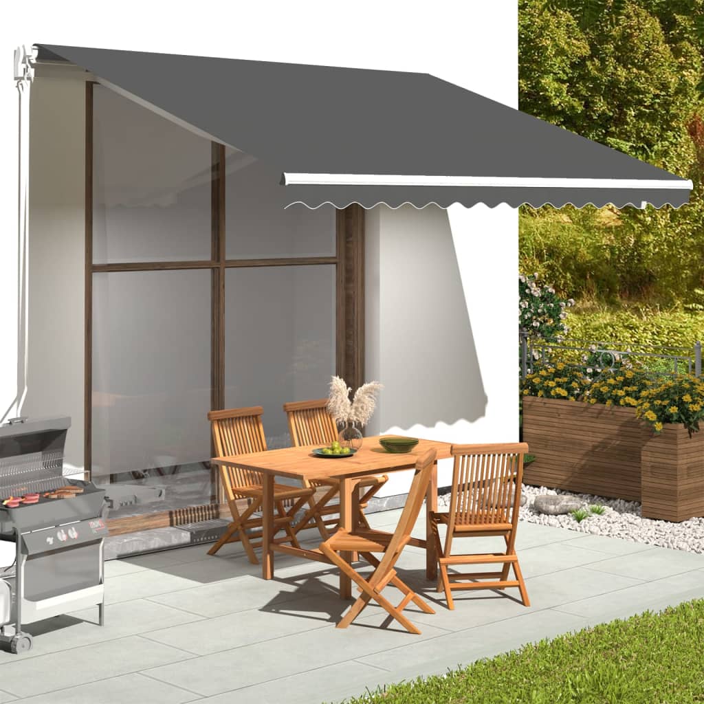 Replacement awning fabric, anthracite, 4x3.5m