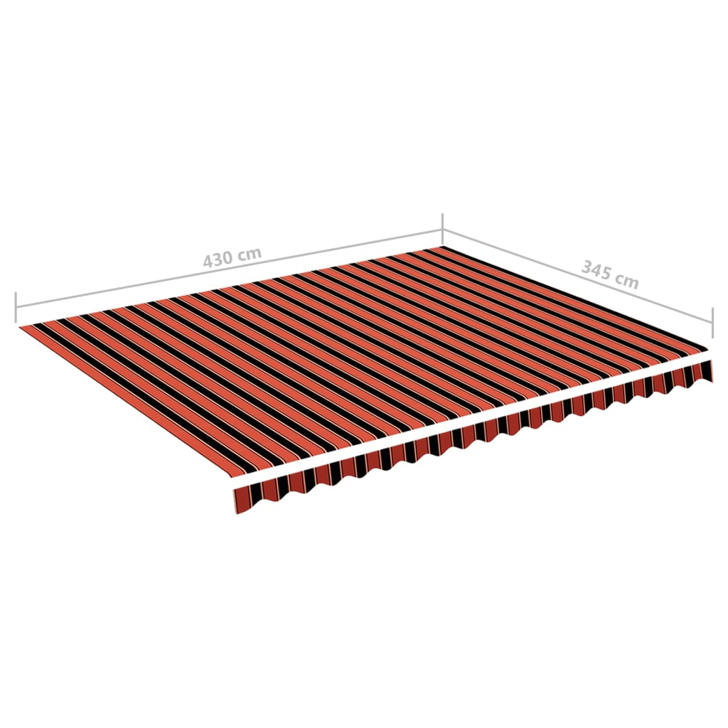 Nojumes maināmais audums, oranžā un brūnā krāsā, 4,5x3,5 m