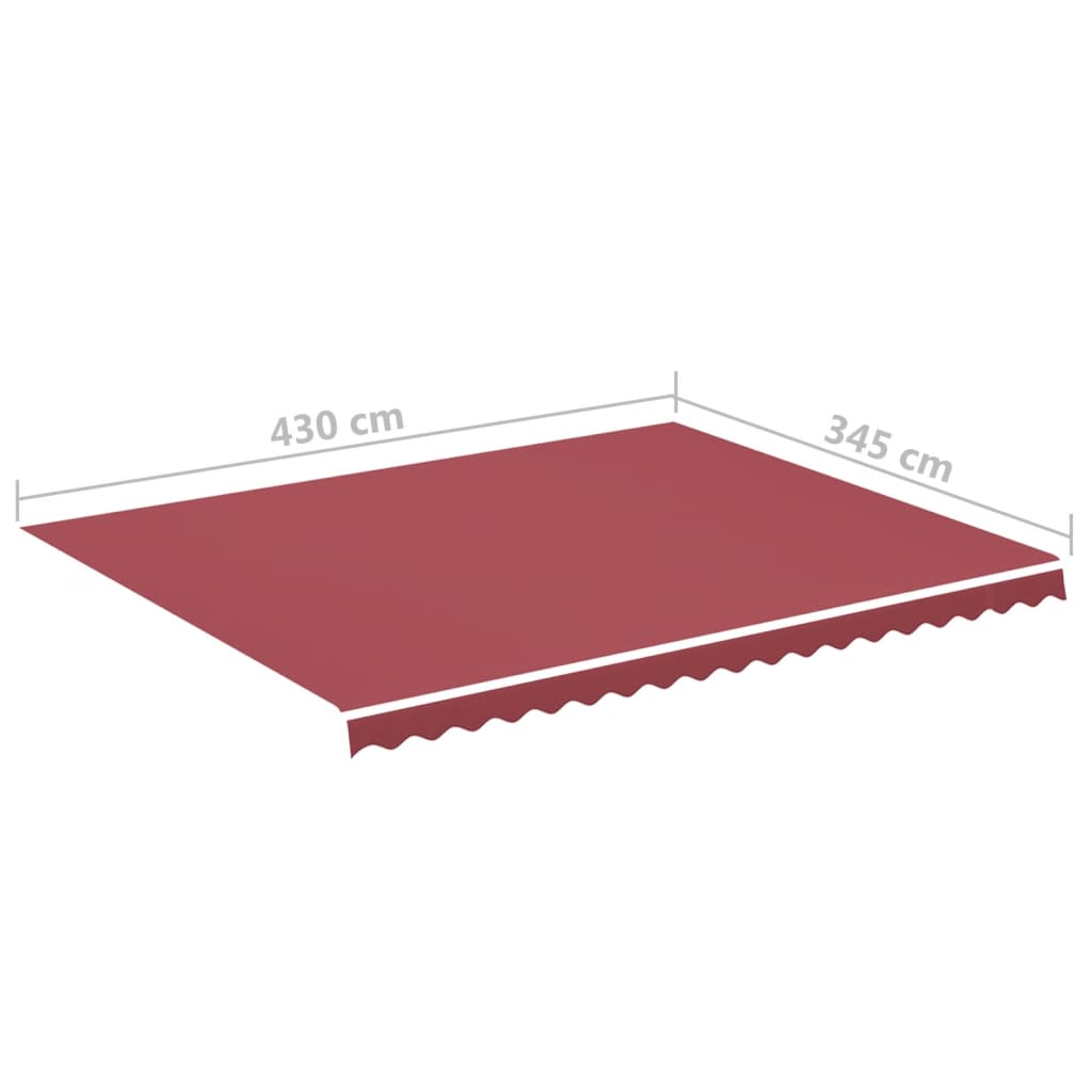 Replacement awning fabric, red, 4.5x3.5 m