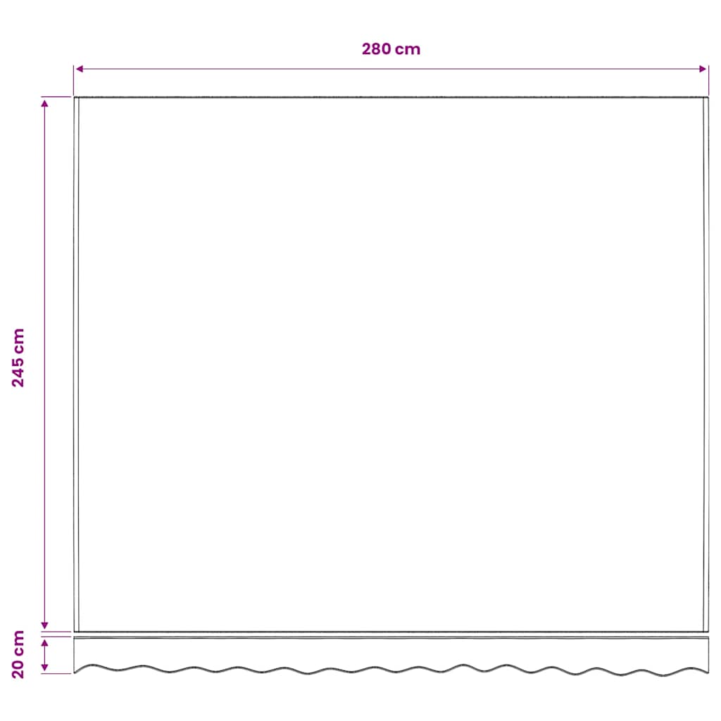 Replacement awning fabric, brown, 3x2.5 m