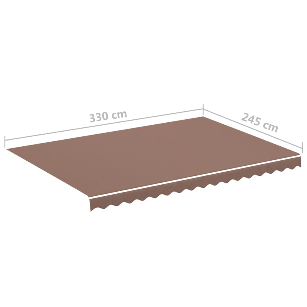 Replacement fabric for an awning, brown, 3.5x2.5 m