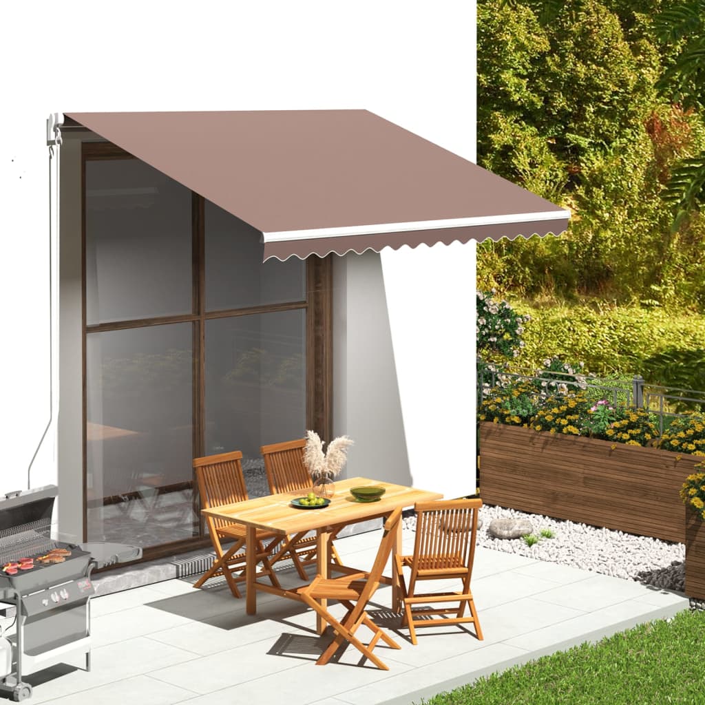 Replacement fabric for an awning, brown, 3.5x2.5 m