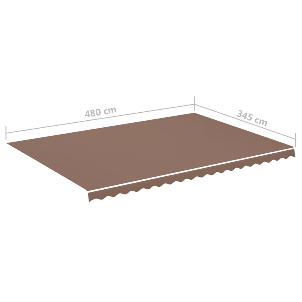 Awning replacement fabric, brown, 5x3.5m