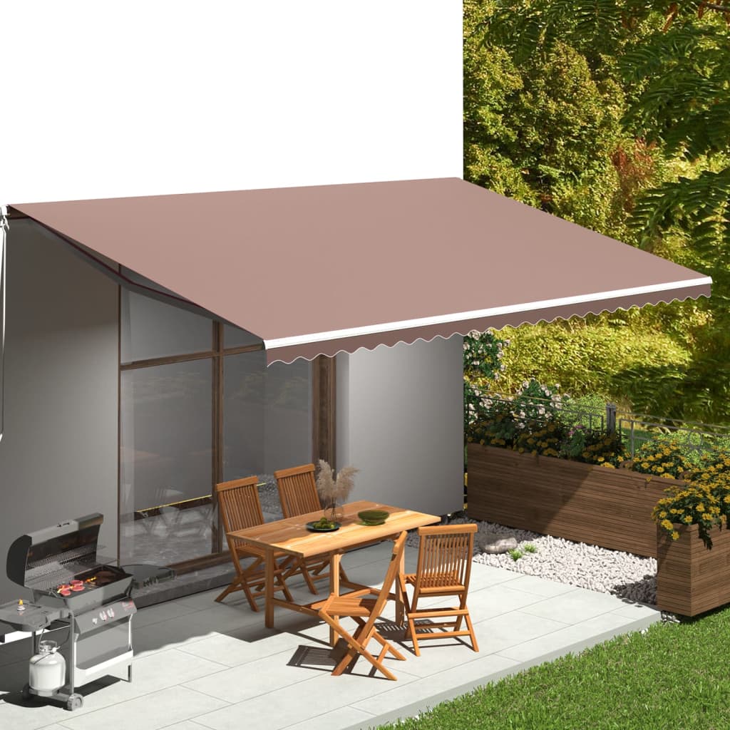 Awning replacement fabric, brown, 6x3.5m