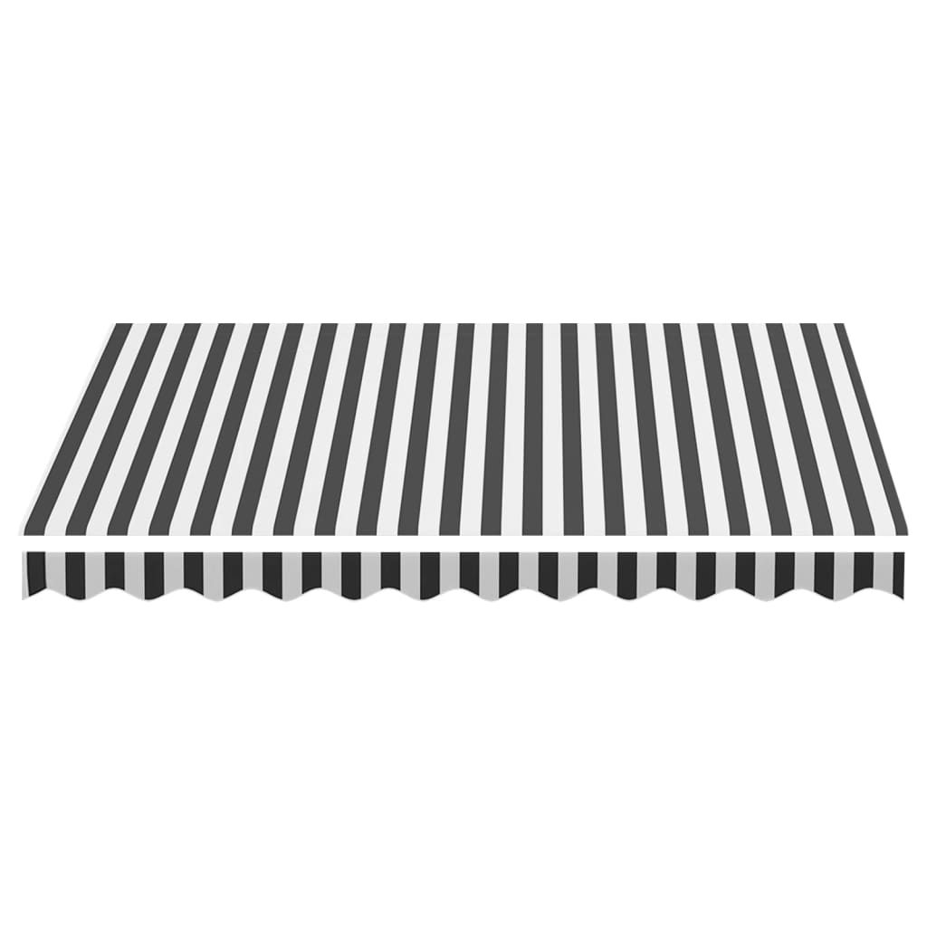 Pakaitinis audinys markizei, antracito ir baltos spalvos, 3x2,5m