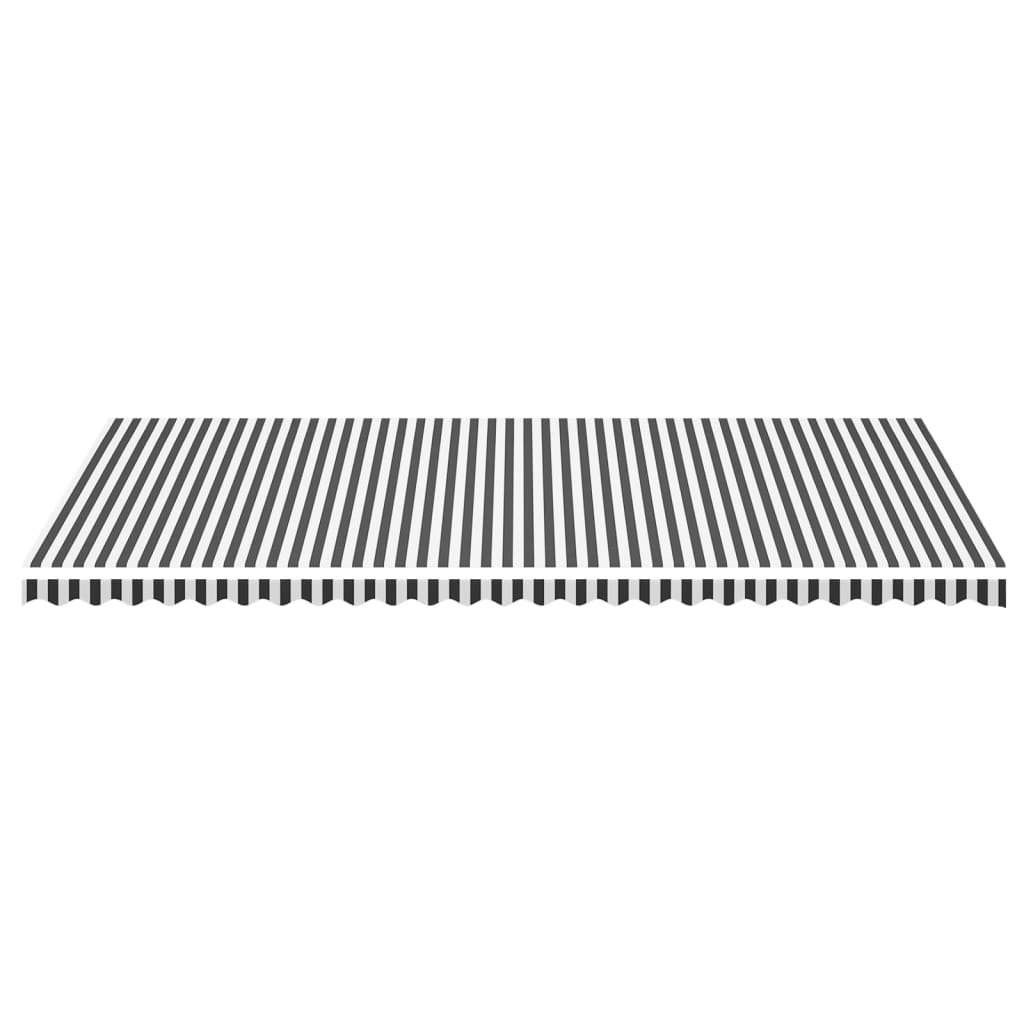 Awning replacement fabric, anthracite/white, 6x3.5 m