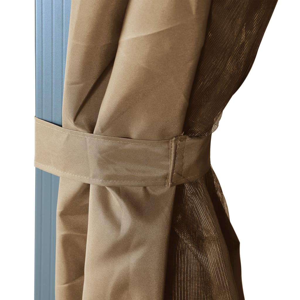 Gazebo with curtains LOFT, taupe, 300x300cm