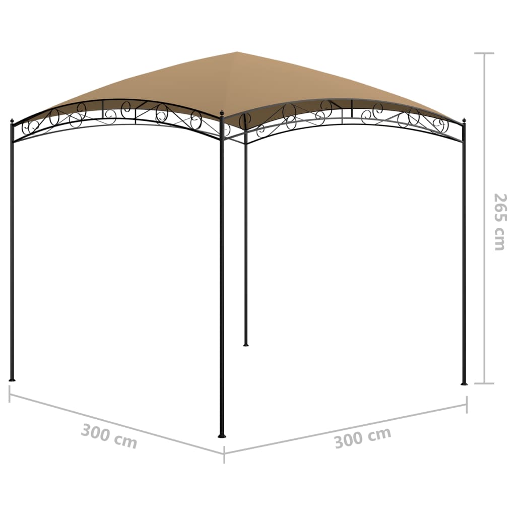 Pavėsinė LOFT, taupe, 3x3m