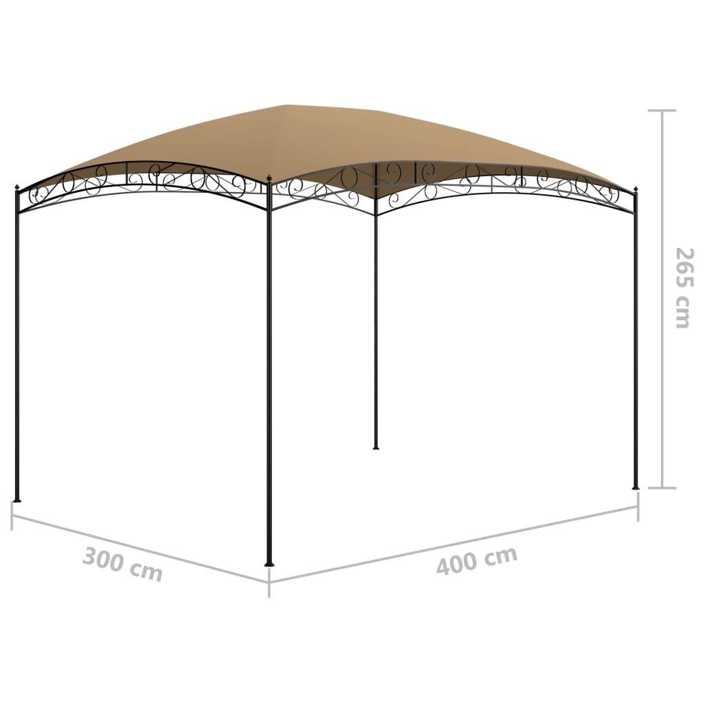 Pavėsinė LOFT, taupe, 3x4m