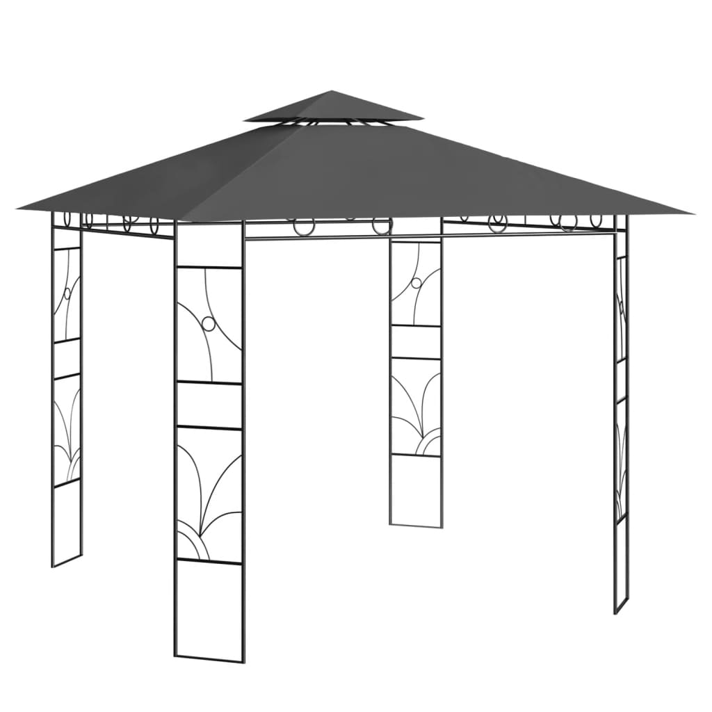 Pavėsinė, antracito spalvos, 3x3x2,7m, 160g/m²