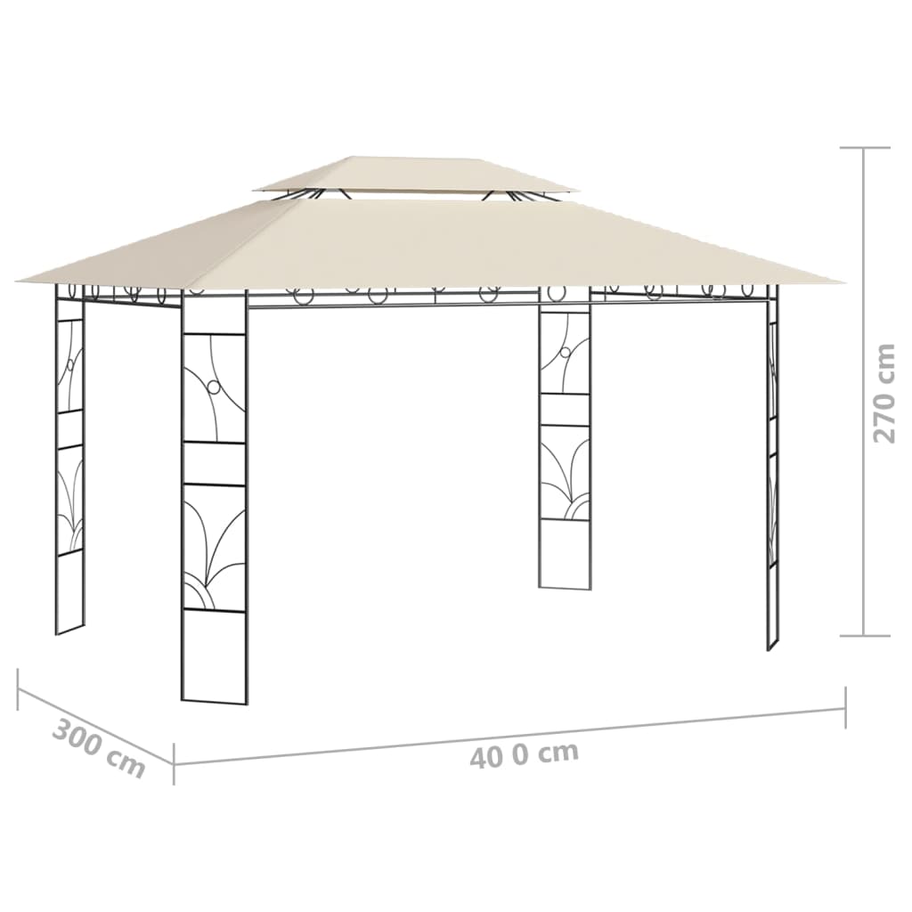 Pavėsinė LOFT, kreminė, 4x3m