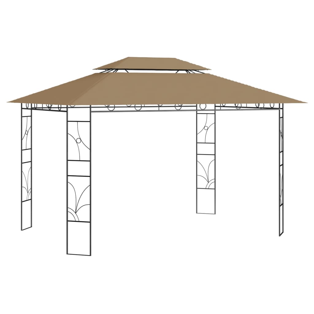 Pavėsinė, taupe spalvos, 4x3x2,7m, 160g/m²