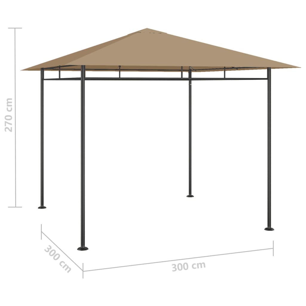 Pavėsinė LOFT, taupe, 3x3m