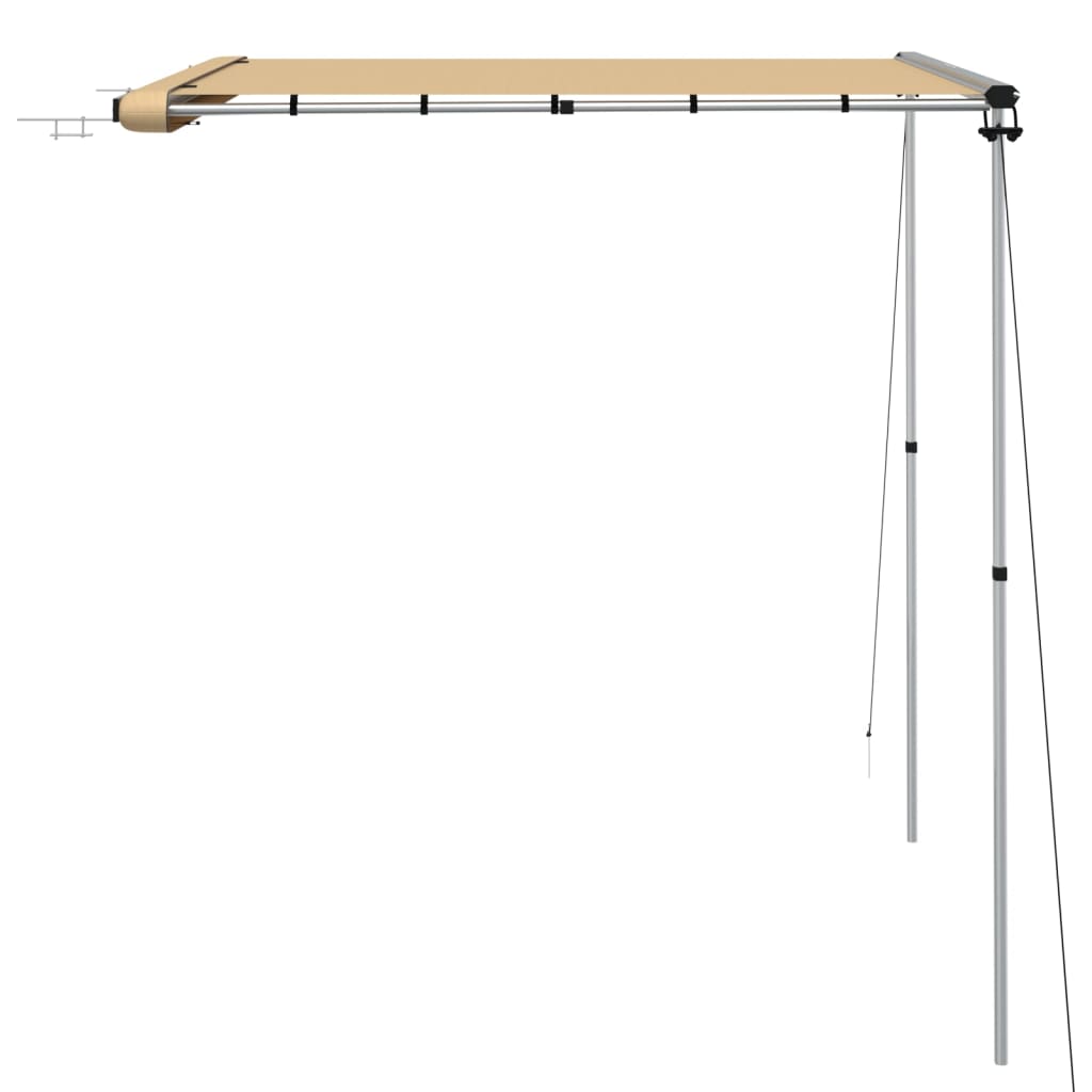 Markizė nameliui ant ratų, smėlio spalvos, 2,4x2x2,15m