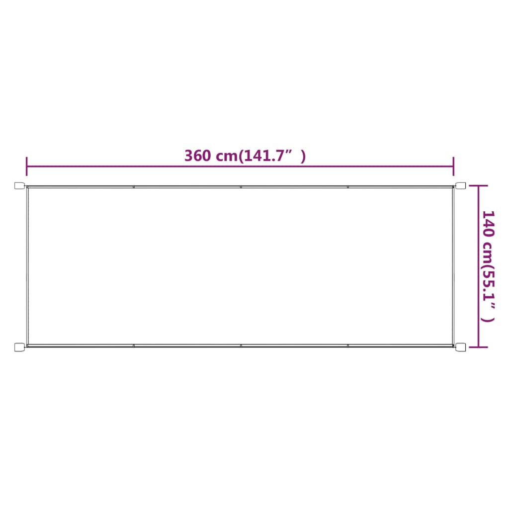 Vertical blind, terracotta, 140x360cm, oxford fabric