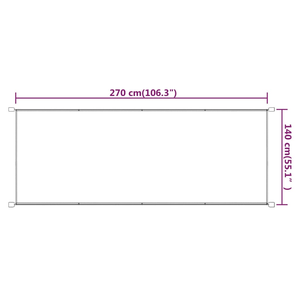 Vertical awning, blue, 140x270cm, oxford fabric