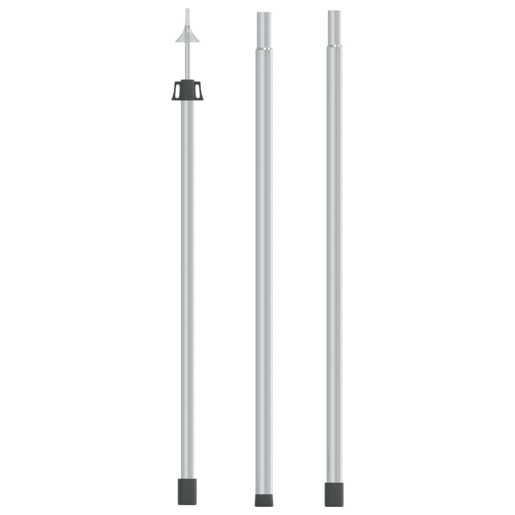 Telescopic tarp pole, 102-260cm long, aluminum