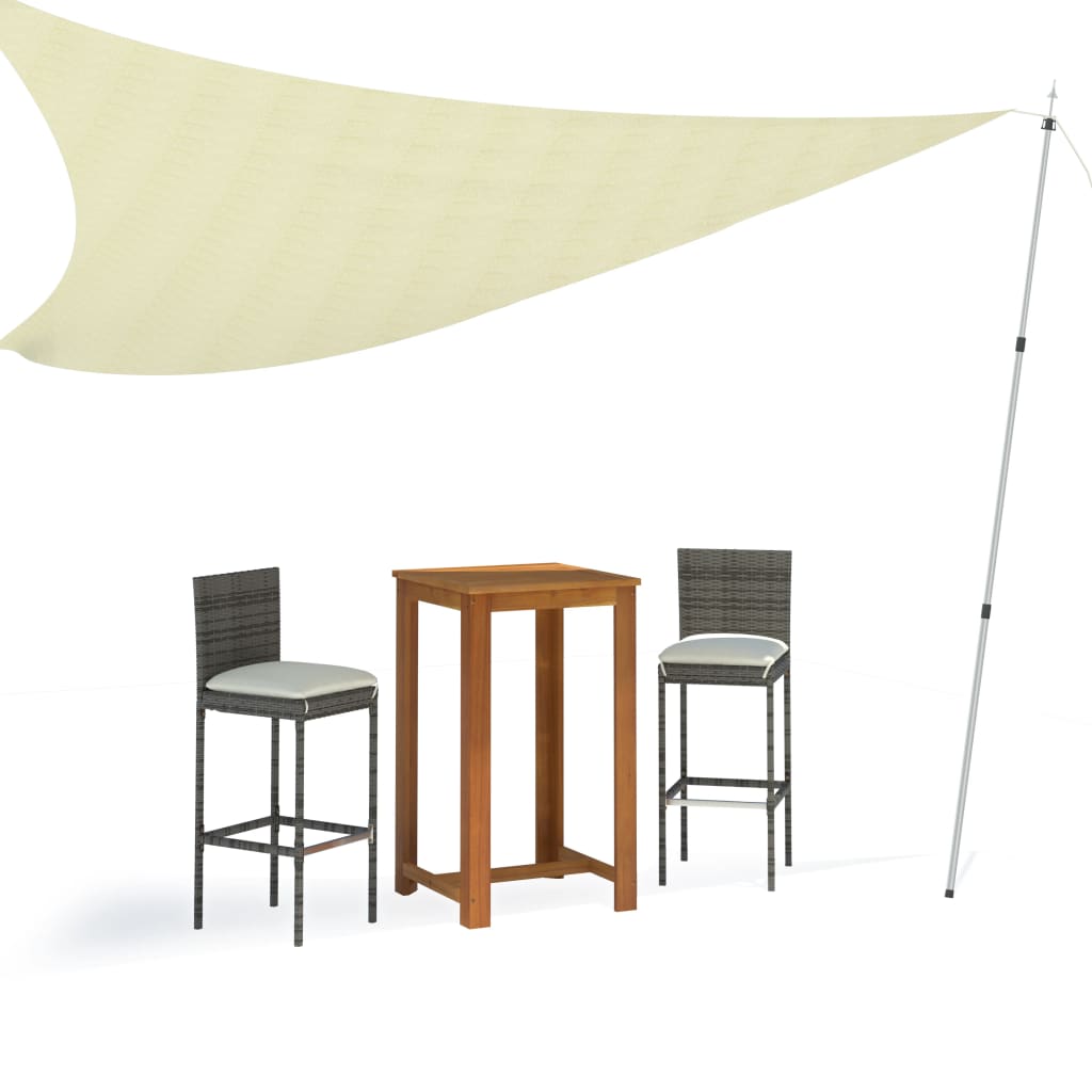 Telescopic tarp pole, 102-260cm long, aluminum