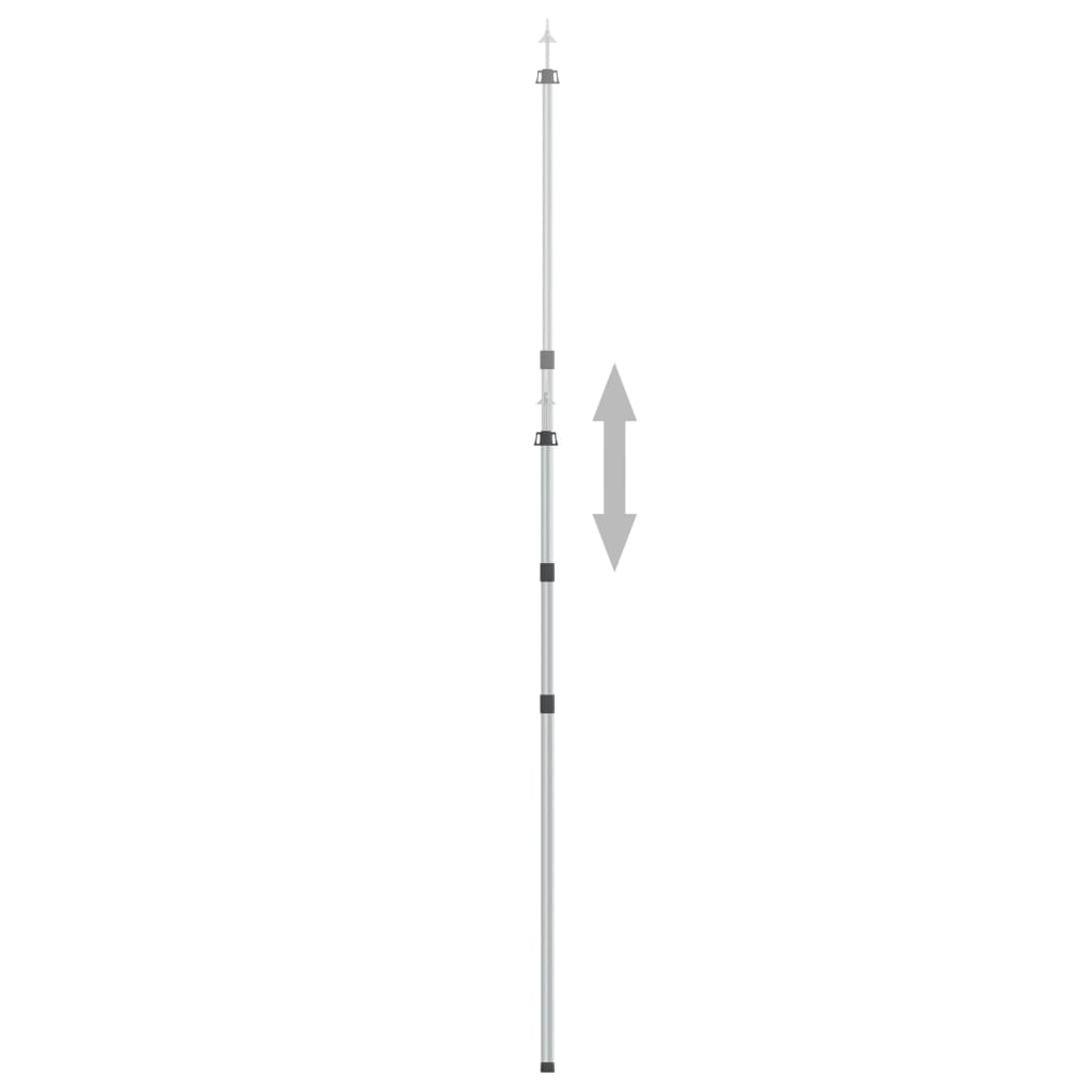 Telescopic tarp pole, 102-260cm long, aluminum