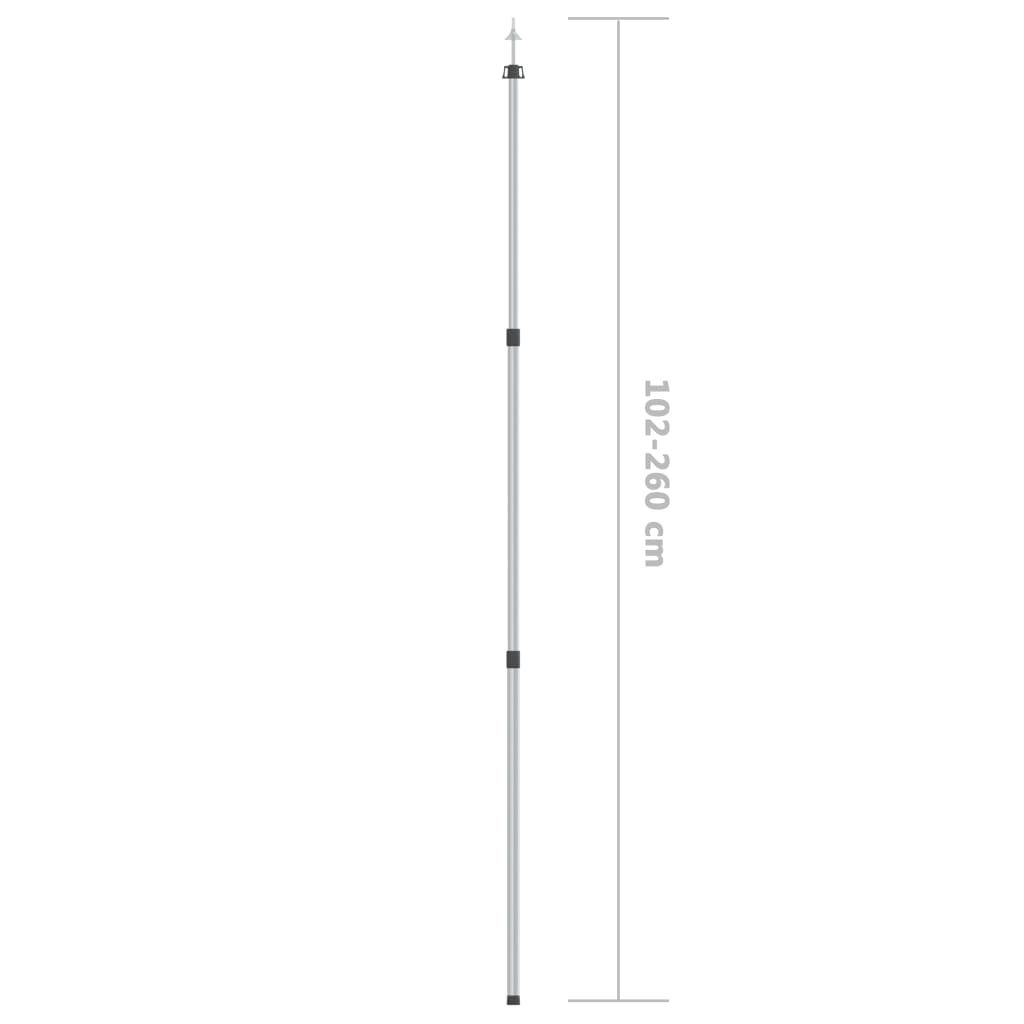 Teleskopiniai brezento strypai, 2vnt., 102-260cm, aliuminis