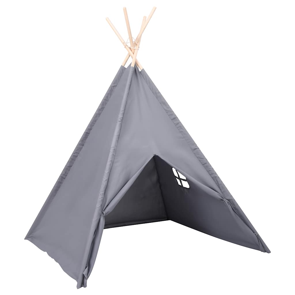 Vaikiška tipi palapinė, pilka, 120x120x150cm, persiko oda
