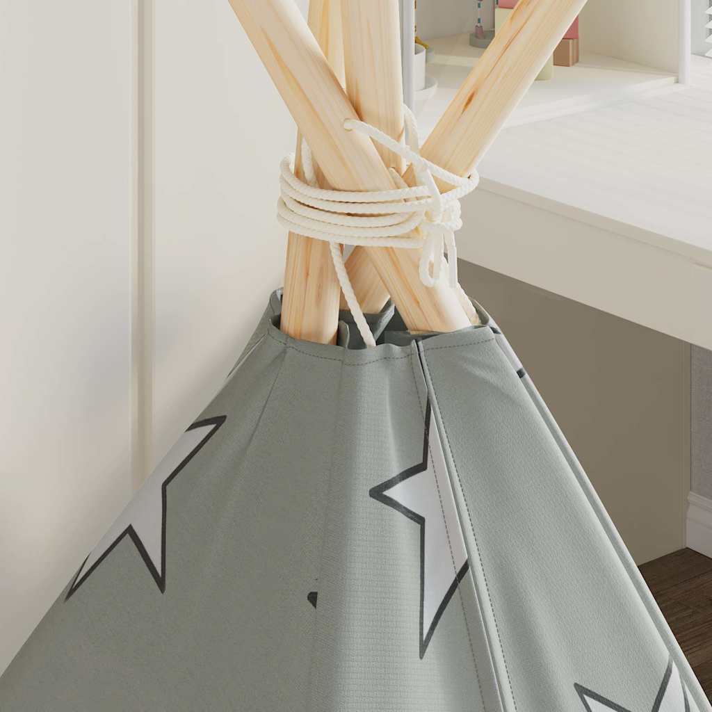 Vaikiška tipi palapinė, pilka, 115x115x160cm, poliesteris
