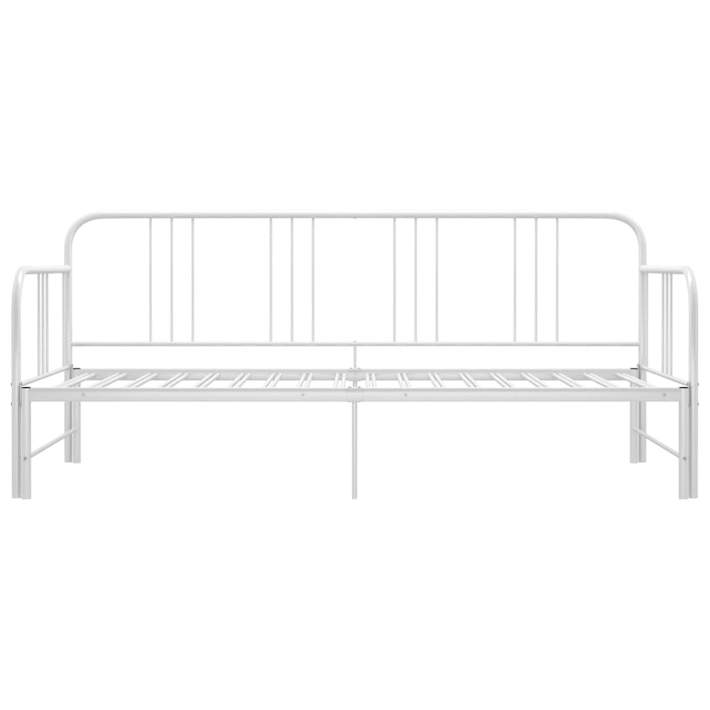 Ištraukiamos sofos-lovos rėmas, baltas, 90x200cm, metalas